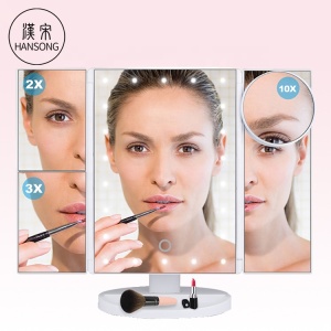 Factory Led Lights ABS Makeup Mirror Vanity Lighted Makeup Mirror with Touch Screen