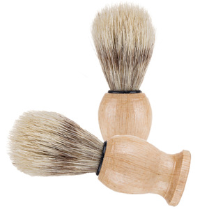 FQ brand Soft Bristle Hair Solid Wood Handle Custom Private Label Beard Brush Beard Shaving Brush For Men