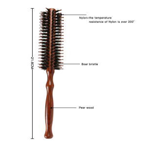 Heat resistant boar bristle brushes wood hair brush