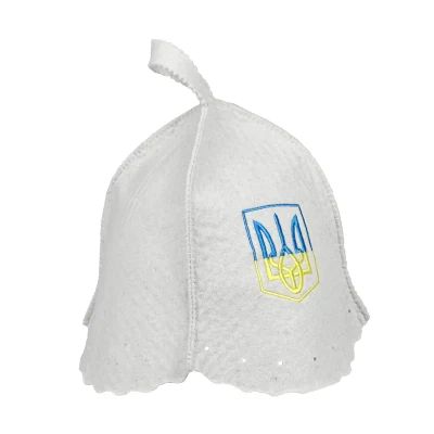 High Quality Customized Japanese Felt Sauna Hat Sheep Wool Felt Russian Banya Sauna Hat with Embroidery Customer