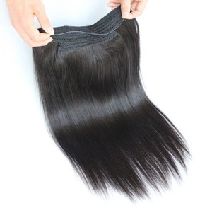 High quality thick bohemian remy human hair extension , wholesale fashion virgin halo hair extension