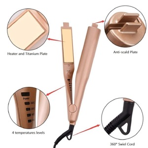 Hot Selling 2018 Amazon Hair Flat Iron Rose Gold Hair Straightener 2 in 1 Hair Curling Iron