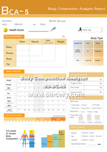 hot selling body composition analyzer evaluates visceral fat segmental fat distribution