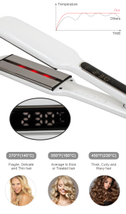 Hot selling LCD screen display Ceramic Electric infrared flat iron hair straightener