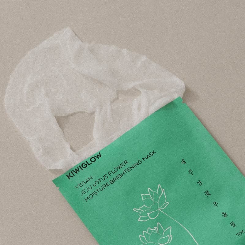 [KIWIGLOW] Vegan Jeju Lotus Flower Moisture Brightening Mask