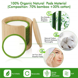 laundry bag storage jar washable facial cloth reusable bamboo makeup remover pads