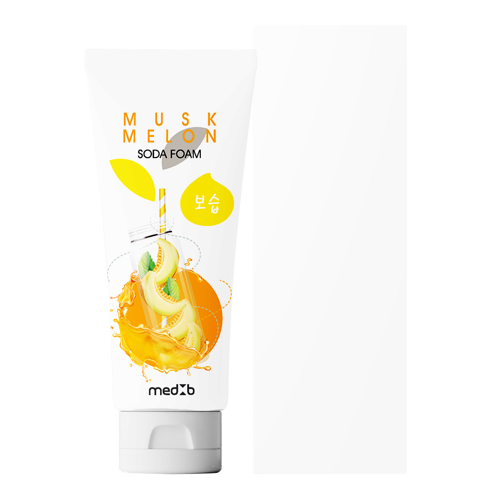 MEDB Muskmelon Soda Foam - Cleansing Foam - Facial Cleanser with Baking Soda