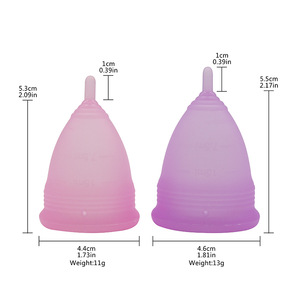 Medical Degrade Heathy Reusable Lady Silicone Menstrual Cup,Environmental and Health Design for Women Hygiene Care Menstrual Cup