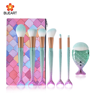 Mermaid Makeup Tools Cosmetic Rainbow Foundation Makeup Brush brocha de maquillaje