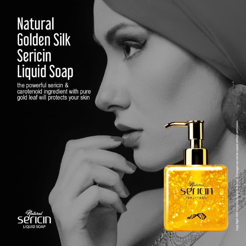 Natural Golden Silk Sericin Liquid Soap