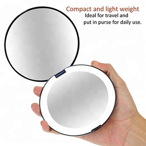 natural look 1X/10X Magnification LED Lighted Travel Makeup Mirror