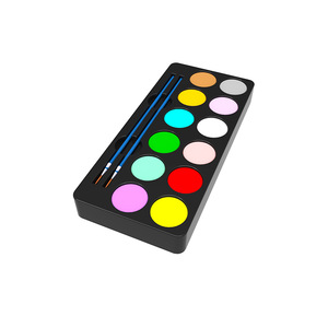 new design face paint set water based body painting supplies with 2 brushes