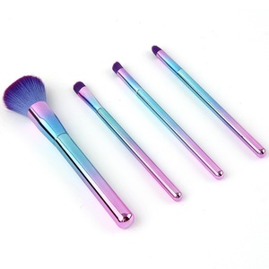 New Model Gradient Color Plating Handle Makeup Brush Set Beauty Tool Facial Kits