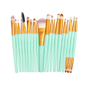 OEM branded private label green soft and beauty luxury cosmetic brushes makeup brushes tools