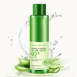 OEM Natural Aloe Vera Gel Toner Essence Face Skin Care Moist Hydrating Vitamin C Gel Whitening Skin Toner 120ml