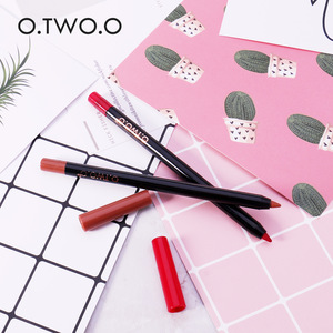 O.TWO.O 12 Color Lip Pen Long Lasting Smooth Matte Lip Liner