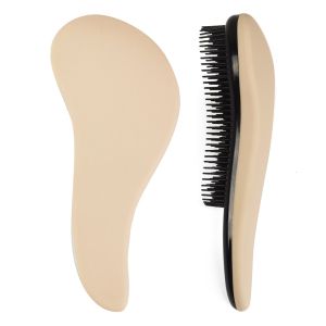 Pink color soft matte finishing top magic hair brush loop hair extension tangle personalized detangling hair brush
