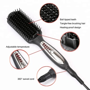 professional hair salon equipment LCD Electric hair straightening brush top 10 hair straighteners