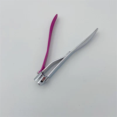 Side Slant Edge Ingrown No Splash Finger Toe Tip Heavy Duty Long Handle Nail Cutter Clipper with Plastic Handle