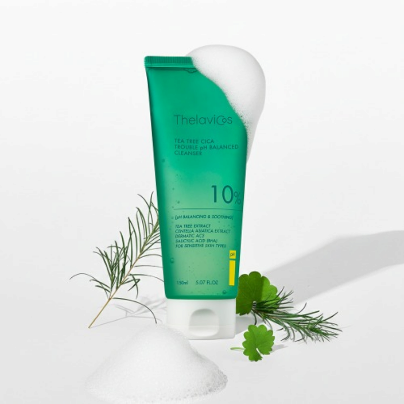VEGAN Skin Care Tea Tree Cica Cleanser – pH-Balanced Trouble &amp; Sebum Care
