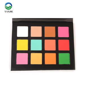 Wholesale Custom 12 Color  No Name Pigment Paper Cardboard Vegan Makeup Eyeshadow Palette