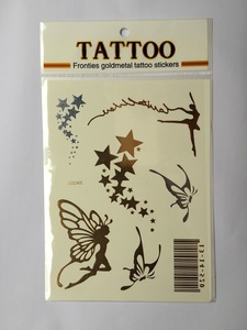 Wholesale metallic body skin safe temporary tattoo sticker