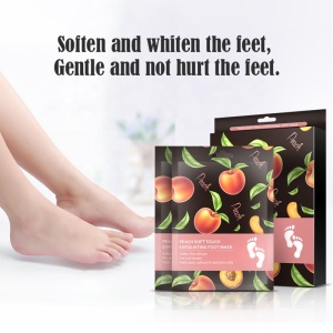 Wholesale natural organic Peach Foot Peel mask peeling nourishing exfoliating foot mask