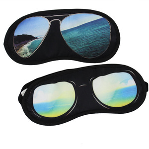 Wholesale Novelty Eye Patch/Sun Glasses Design Sleeping Eyeshade Blinder