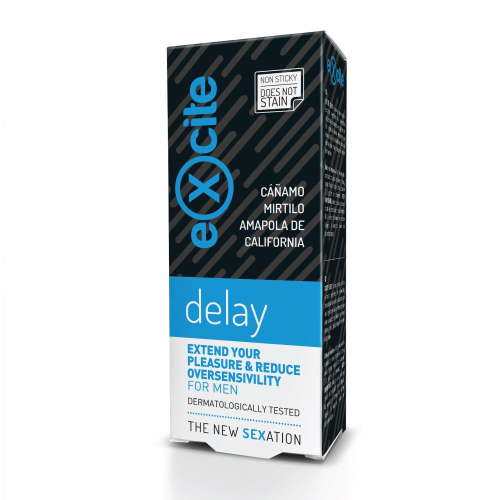 Excite Delay - Extend your Pleasure and Reduce Oversensivility - Delay Ejaculation Gel for Men -  Pleasant Sensation of Heat, cold or tingling that.Wholesales and Private Label