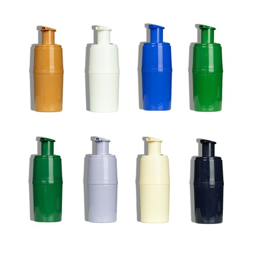 Wholesales Plastic Bottle Two Tube with Emulsion and Lotion Pump Champoo Hair Dye Bottle Packaging