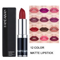 HANDAIYAN 12 Colors Natural Lipstick Private Label Makeup Matte 24 Hour Long Lasting Lipstick