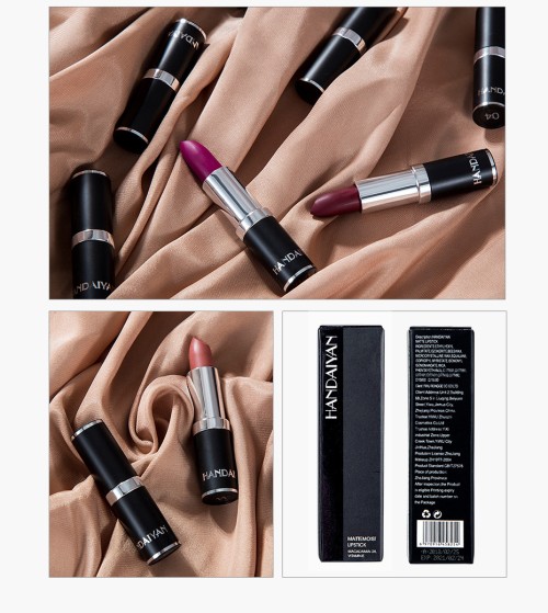 HANDAIYAN 12 Colors Natural Lipstick Private Label Makeup Matte 24 Hour Long Lasting Lipstick