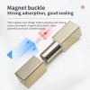 5.2ML Pocket Square Design Gold Color Oxidizing Aluminum Alloy Lipstick Tube With Heavy Magnetic Cover