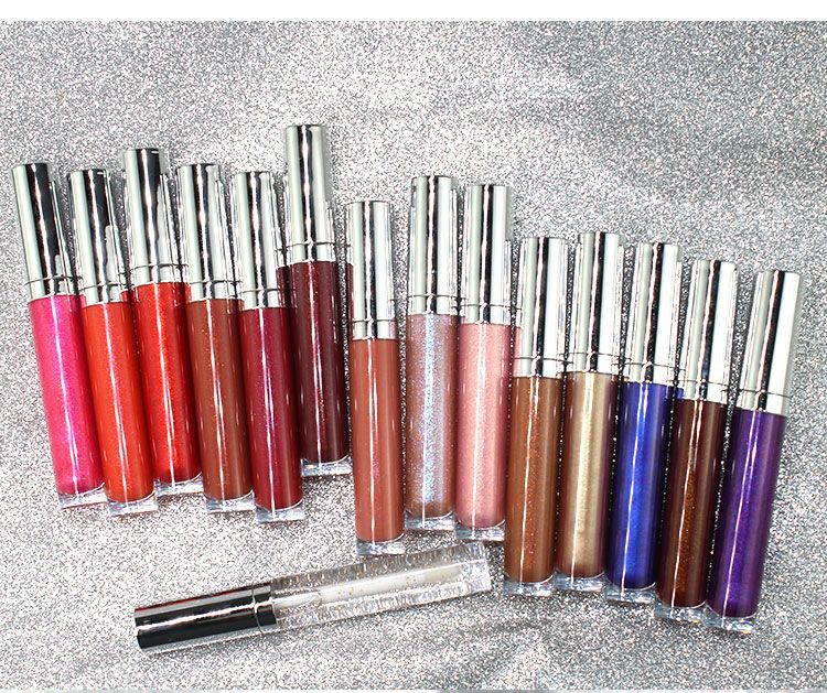 Wholesale custom your logo vegan glitter shiny private label lipgloss