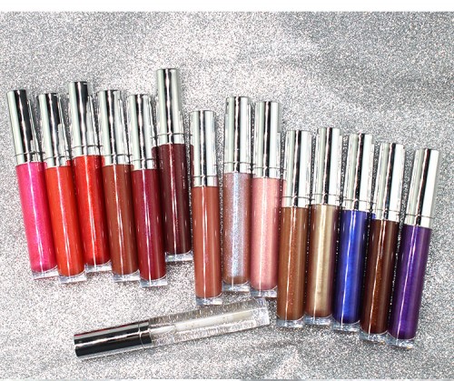 Wholesale custom your logo vegan glitter shiny private label lipgloss