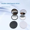 Round Double-sided Makeup Mirror Phone Holder Folding Stand