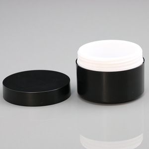 15ml 50ml PP matte black plastic cosmetic jar