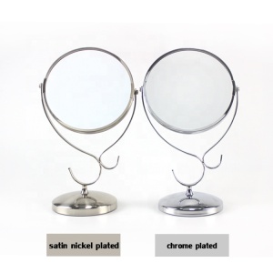 Amazon hot sells  room mirror 1x 3x double side two way magnifying glass round standing cosmetic makeup vanity table mirror