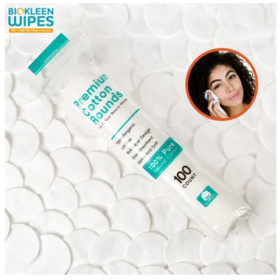 Biokleen OEM Free Sample Pad Cosmetic Makeup Product Facial Cotton Pad Feminine Makeup Remover Pads Microfiber for Sensitive Skin