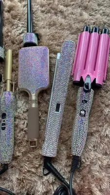 Ceramic Hair Styler Rhinestone Waver Curling Irons