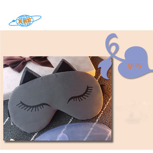 Cute cat custom eyelash print cotton sleep eye mask