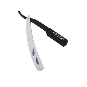DEXAM professional black and silver shaving razor straight razor-razor