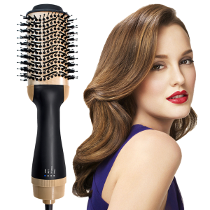 Drop shipping hair dryer brush hair Volumizer hot air brush one step hair dryer hot comb electric comb 1000W ceramic blow dryer