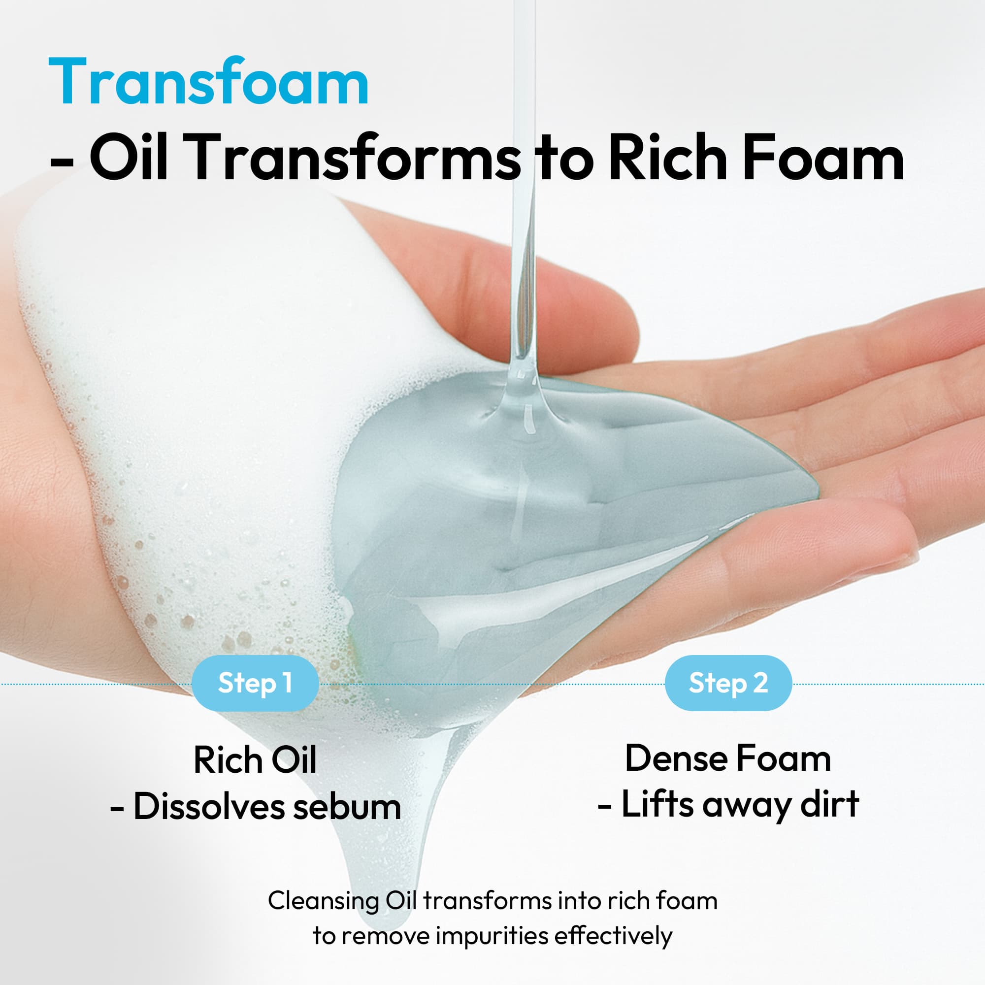 Dual Pore Cleanser, Oil to Foam Daily Facial Wash, Exfoliating Salicylic Acid &amp; Deep Pore Cleansing