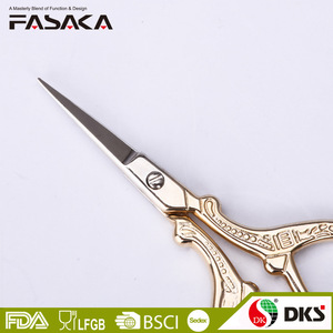 ES16030 -G 100% Brand new full stainless steel embroidery scissors suitable for makeup ,cosmetic and tailors ,multifunctional.