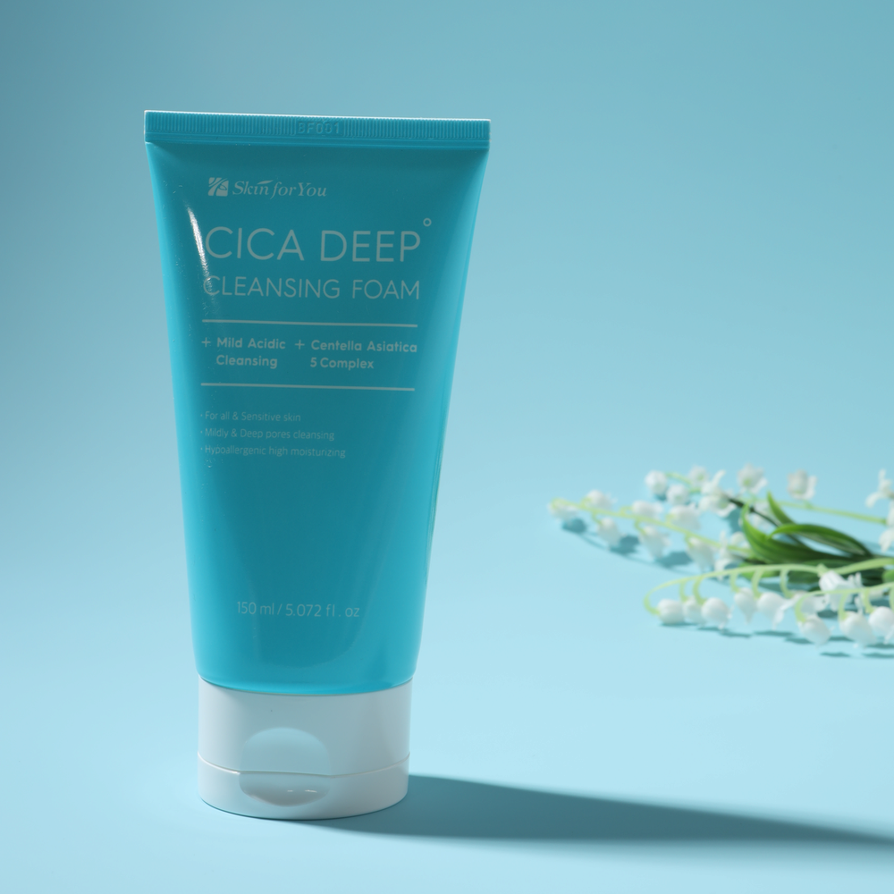 Facial Cleanser Skin for You CICA DEEP CLEANSING FOAM Vegan Hypoallergenic Highly Moisturizing Sebum