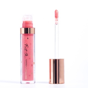 Fast B. New Shimmer Lip Gloss Long Lasting Pink Lip Gloss Crystal Shimmer Luxury Floral Lip Gloss Base