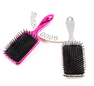 Good quality top selling new fashion pink color plastic hair brush