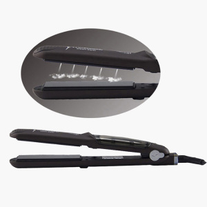 Grey&Black Steam Flat Iron Hair Straightener,Professional Salon Ceramic Tourmaline Flat Iron with Vapor Heat up Fast