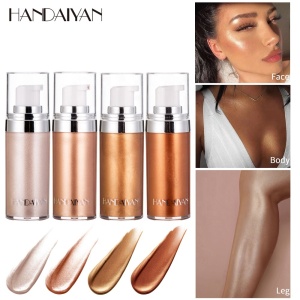 HANDAIYAN 20ml Metallic Liquid Highlighter Face& Body Luminizer Shimmer Shine Makeup Highlighter Palette Body Bronzer